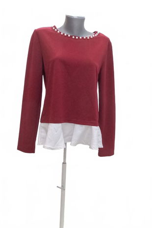 Dámská halenka Shein, barva bordó, velikost XL