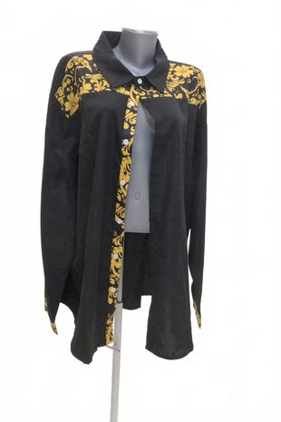 Dámská halenka Shein, barva černá, velikost 4XL