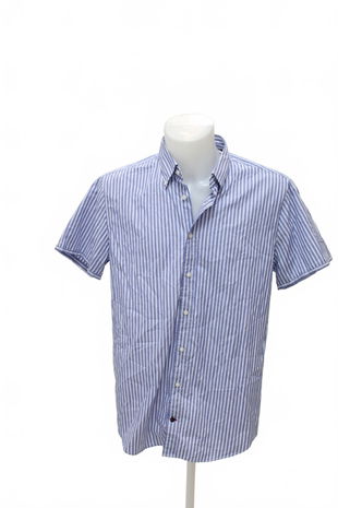 Pánská košile s krátkým rukávem Tommy Hilfiger, barva pruhovaná, velikost 42