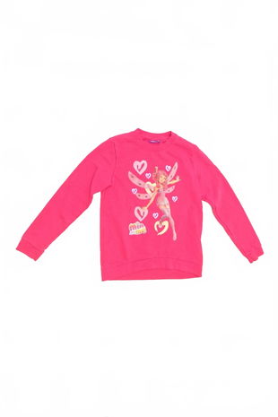 Dievčenská mikina Genesis s potlačou, farba ružová, veľkosť 128