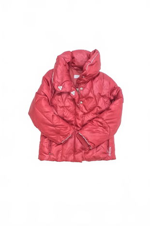 Dievčenská zimná bunda Geox, farba červená, veľkosť 5-6 r