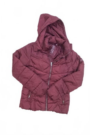 Dievčenská zimná bunda C&A, farba bordó, veľkosť 152