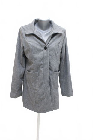 Dámsky kabát Shein, farba sivá, veľkosť 38