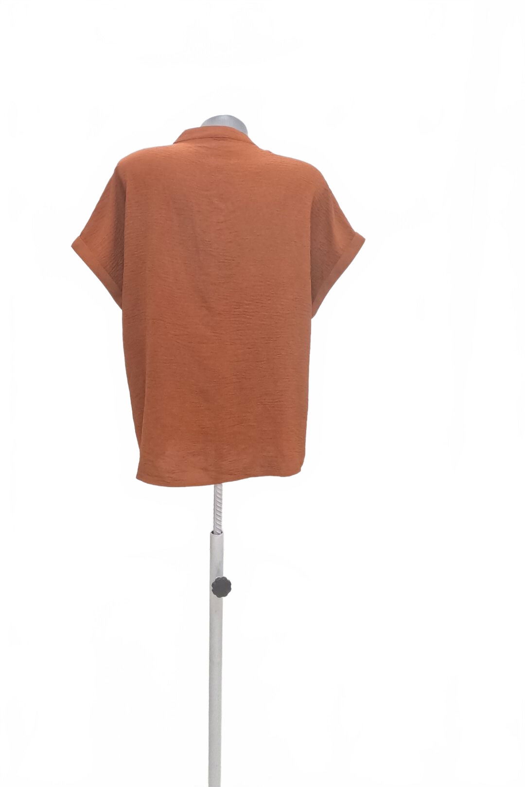 Dámske tričko Shein bez potlače, farba hnedá, veľkosť 44