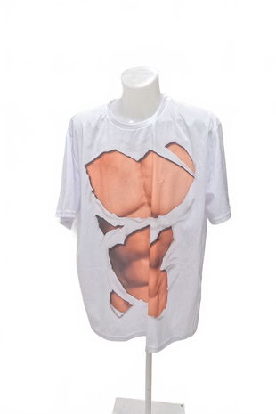 Pánské tričko Genesis s potiskem, barva bílá, velikost 4XL