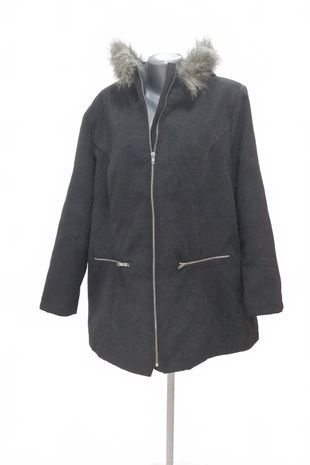 Dámský zimní kabát Bpc Bonprix Collection, barva šedá, velikost 48