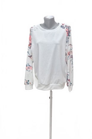 Dámská mikina Genesis bez potisku, barva květovaná, velikost XL