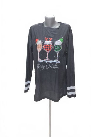 Dámské tričko Genesis s potiskem, barva černá, velikost 2XL