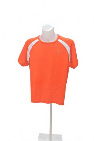 Pánské tričko New Balance bez potisku, barva oranžová, velikost 2XL