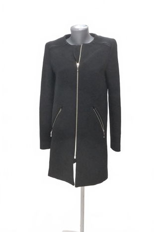 Dámsky kabát Zara, farba čierna, veľkosť S