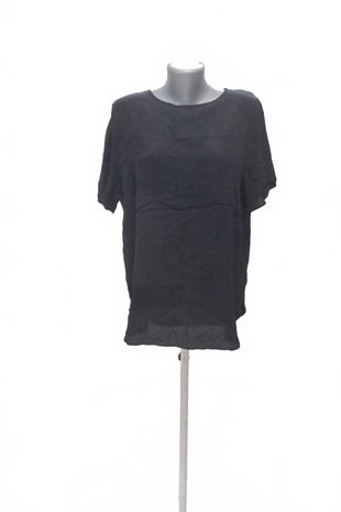 Dámské tričko H&M bez potisku, barva černá, velikost 48