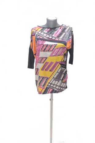 Dámske tričko Monari bez potlače, farba viacfarebná, veľkosť 40