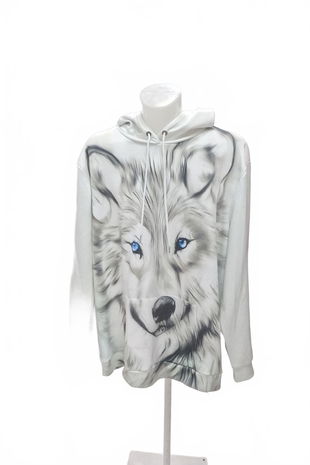 Pánská mikina Genesis s potiskem, barva bílá, velikost 3XL