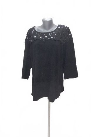 Dámské tričko Bpc Selection bez potisku, barva černá, velikost 2XL