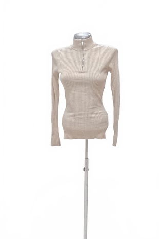 Dámsky sveter Even&Odd, farba béžová, veľkosť XS