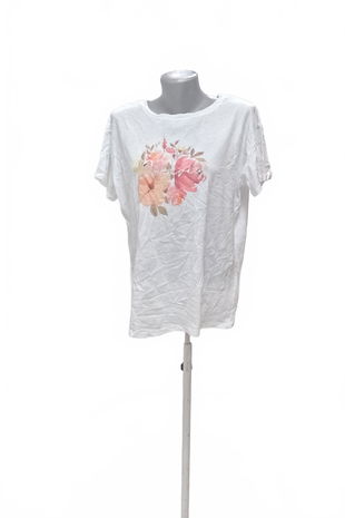 Dámské tričko Orsay s potiskem, barva bílá, velikost XL