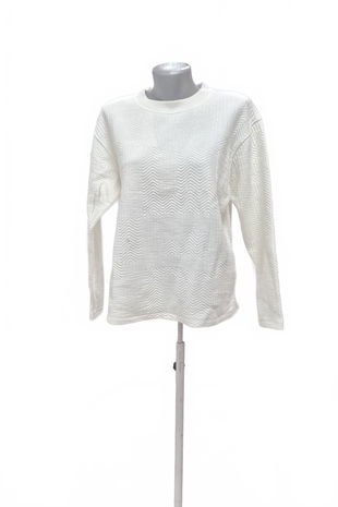 Dámska mikina S.oliver bez potlače, farba biela, veľkosť 36