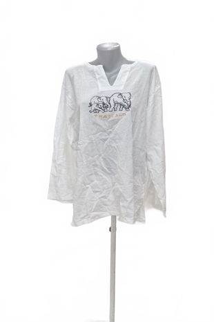 Dámské tričko Genesis s potiskem, barva bílá, velikost XL