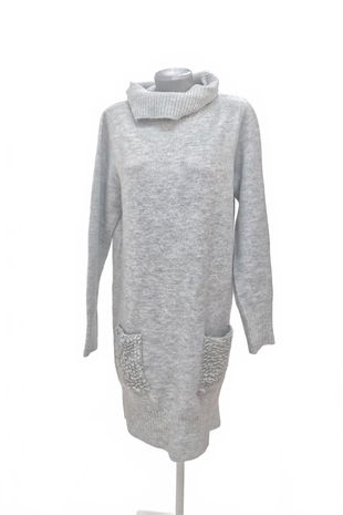 Dámske šaty Gina, farba sivá, veľkosť 38