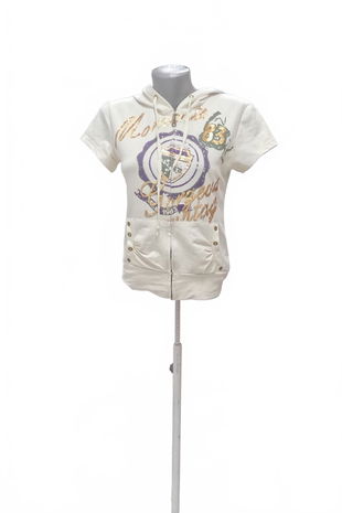 Dámské tričko Genesis s potiskem, barva bílá, velikost XL