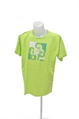 Pánské tričko Genesis s potiskem, barva zelená, velikost XL