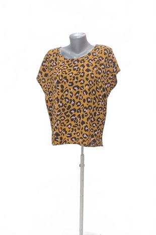 Dámske tričko Jdy / Jacqueline De Yong bez potlače, farba zvieracie vzory, veľkosť 40