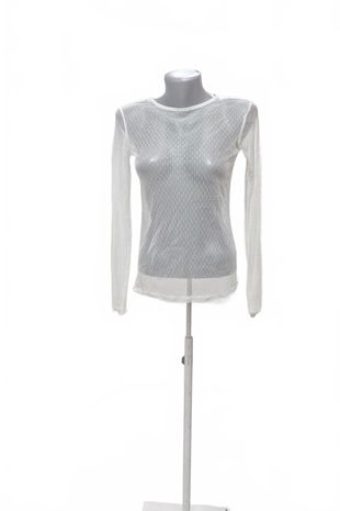 Dámske tričko Jean Pascale bez potlače, farba biela, veľkosť XS