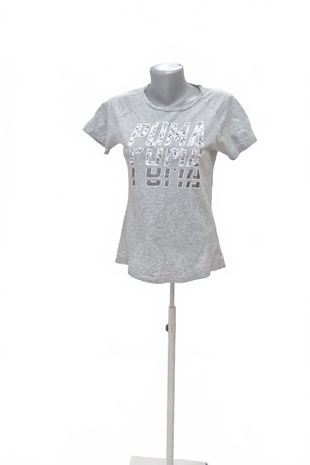 Dámske tričko Puma s potlačou, farba sivá, veľkosť M