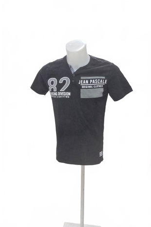 Pánské tričko Jean Pascale s potiskem, barva černá, velikost S