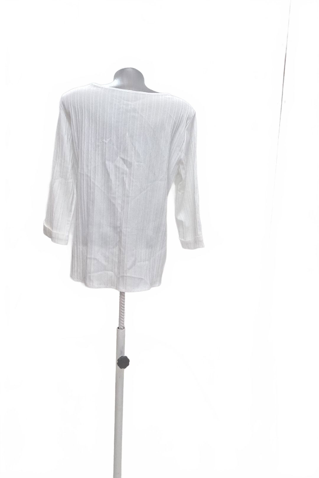 Dámske tričko Shein bez potlače, farba biela, veľkosť L