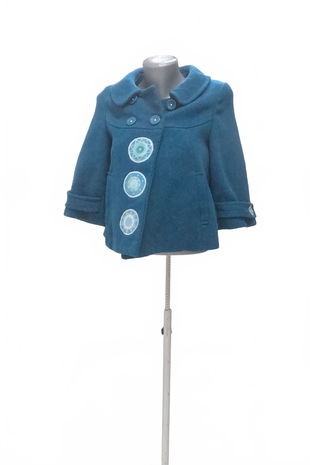 Dámsky kabát Atmosphere, farba tyrkysová, veľkosť 36