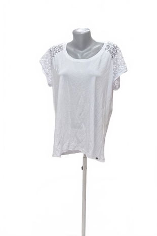 Dámské tričko Genesis bez potisku, barva bílá, velikost 2XL