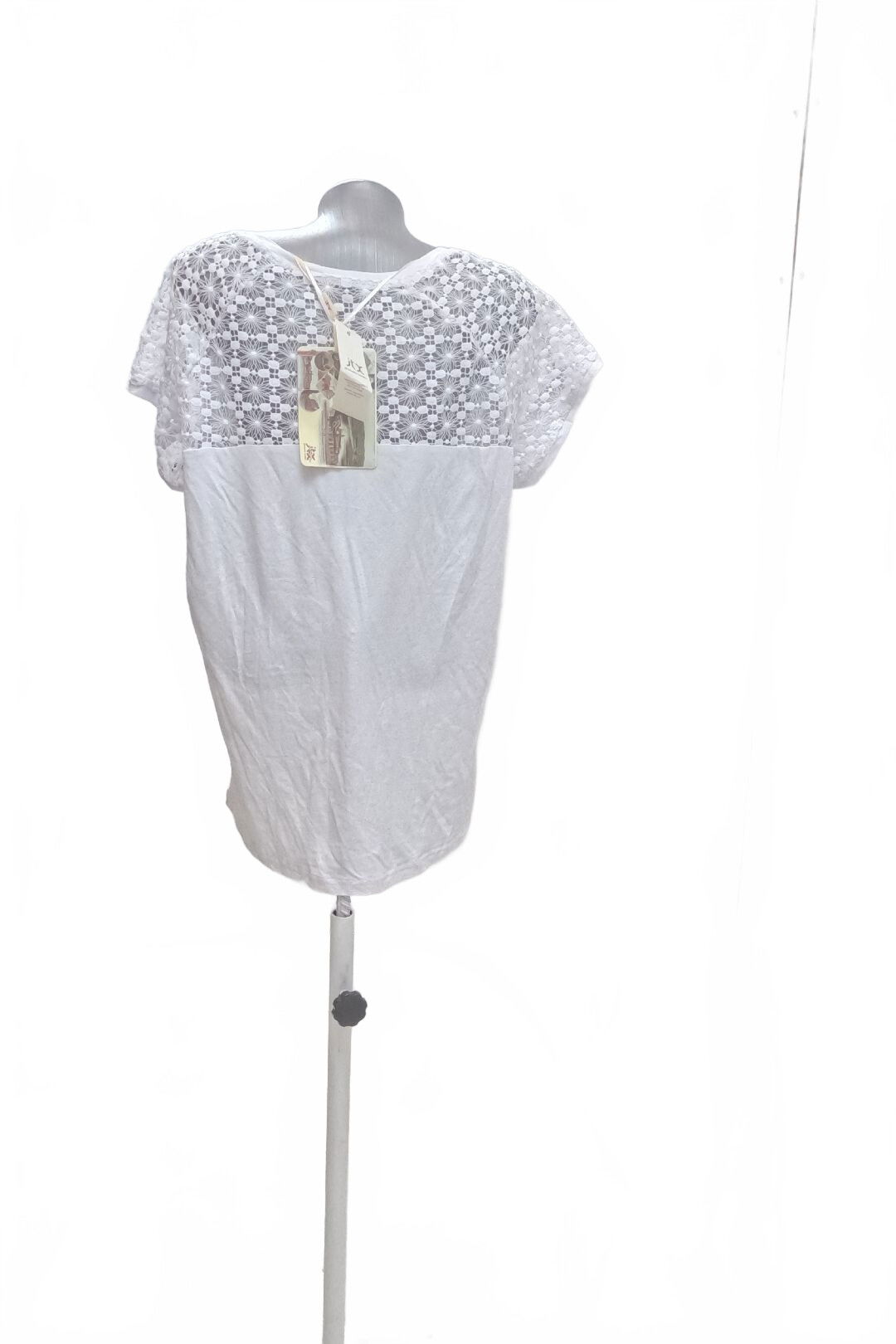 Dámské tričko Genesis bez potisku, barva bílá, velikost 2XL