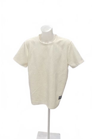 Pánské tričko Shein bez potisku, barva béžová, velikost 2XL