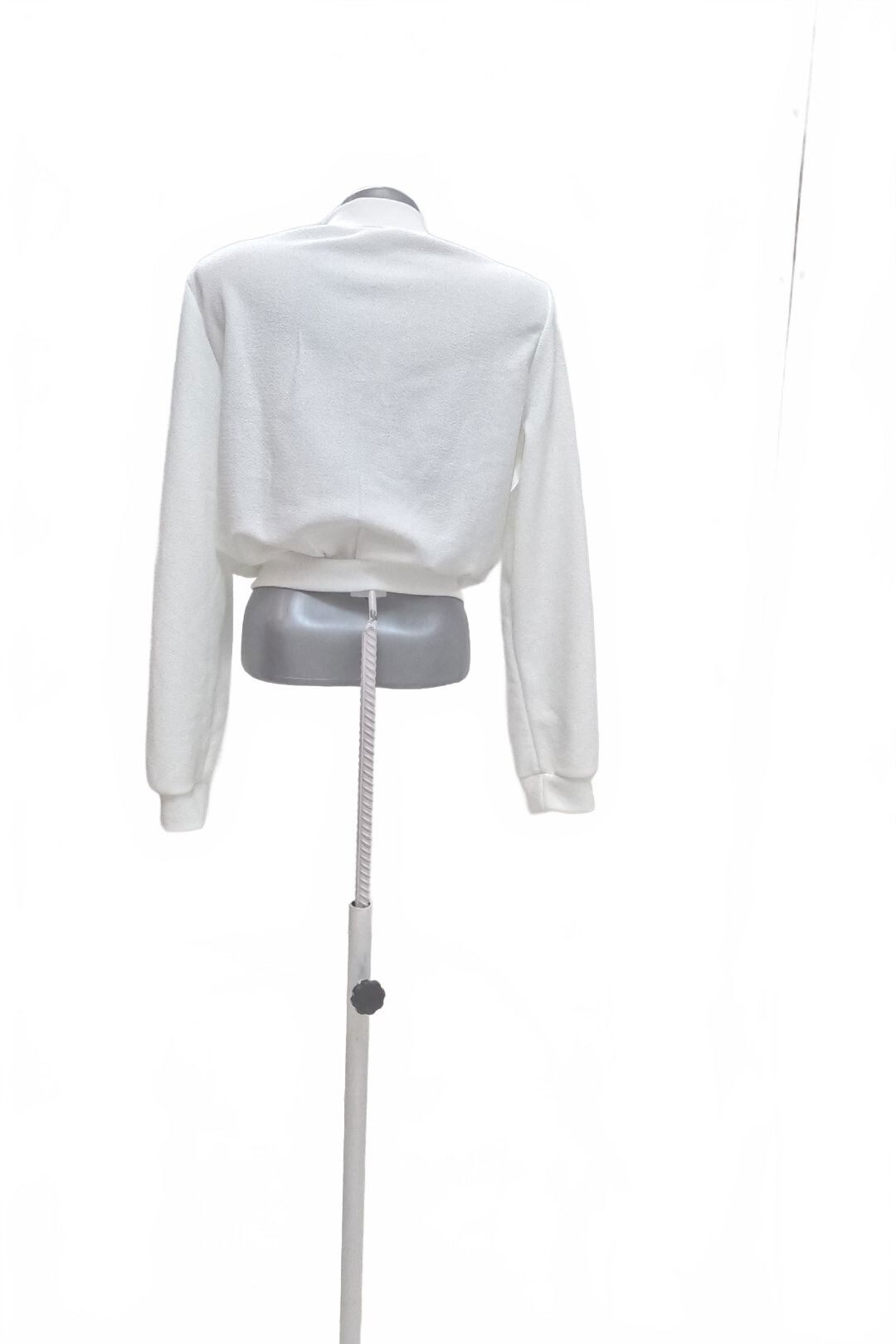 Dámska mikina Shein bez potlače, farba biela, veľkosť L