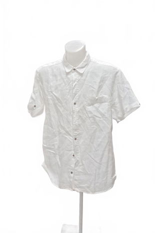 Pánská košile s krátkým rukávem Next, barva bílá, velikost XL