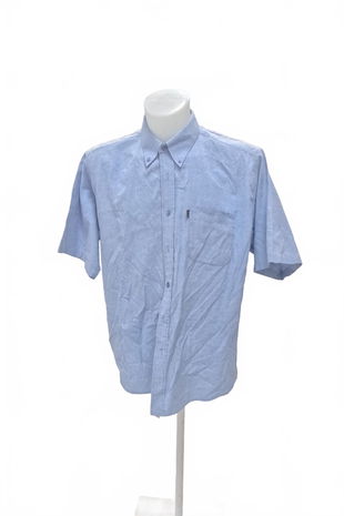 Pánská košile s krátkým rukávem Genesis, barva modrá, velikost XL