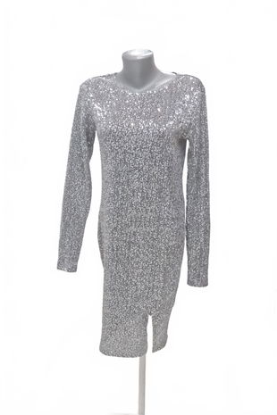 Dámske šaty Sinsay, farba strieborná, veľkosť L