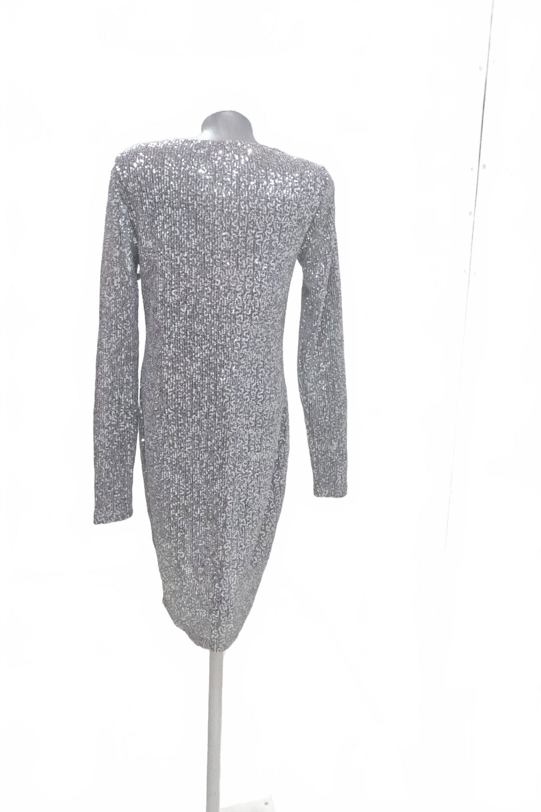 Dámske šaty Sinsay, farba strieborná, veľkosť L