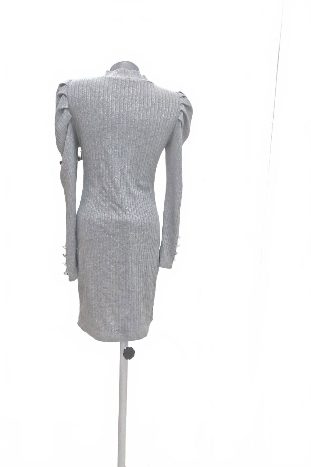 Dámske šaty Sweetissima, farba sivá, veľkosť S