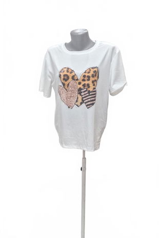 Dámské tričko Genesis s potiskem, barva bílá, velikost XL