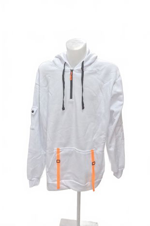 Pánská mikina Genesis bez potisku, barva bílá, velikost 3XL