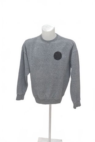 Pánská mikina H&M s potiskem, barva šedá, velikost S