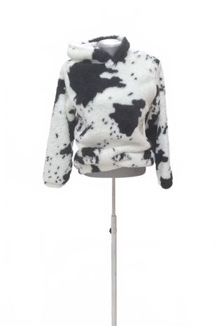 Dievčenská mikina Genesis bez potlače, farba zvieracie vzory, veľkosť 170