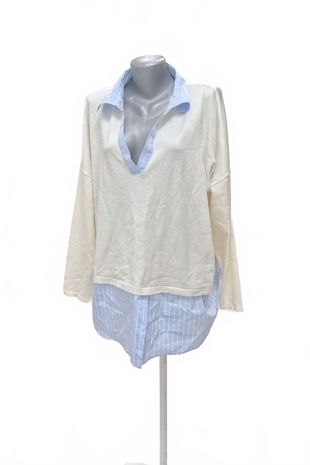 Dámský svetr Bonprix, barva bílá, velikost XL