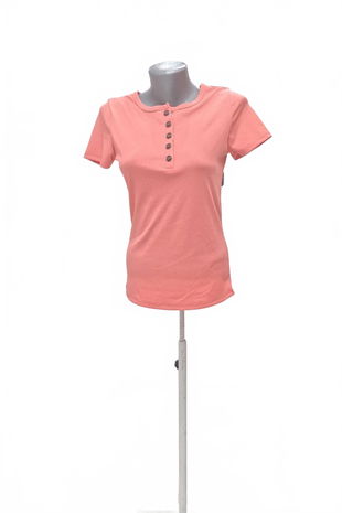 Dámske tričko Shein bez potlače, farba ružová, veľkosť M