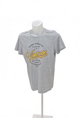 Pánské tričko Livergy s potiskem, barva šedá, velikost L