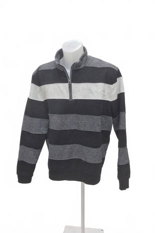 Pánská mikina Canda bez potisku, barva pruhovaná, velikost XL