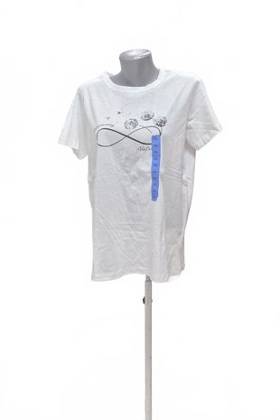 Dámské tričko Sinsay s potiskem, barva bílá, velikost 2XL