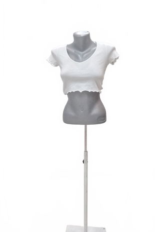 Dámske tričko Pull&Bear bez potlače, farba biela, veľkosť S